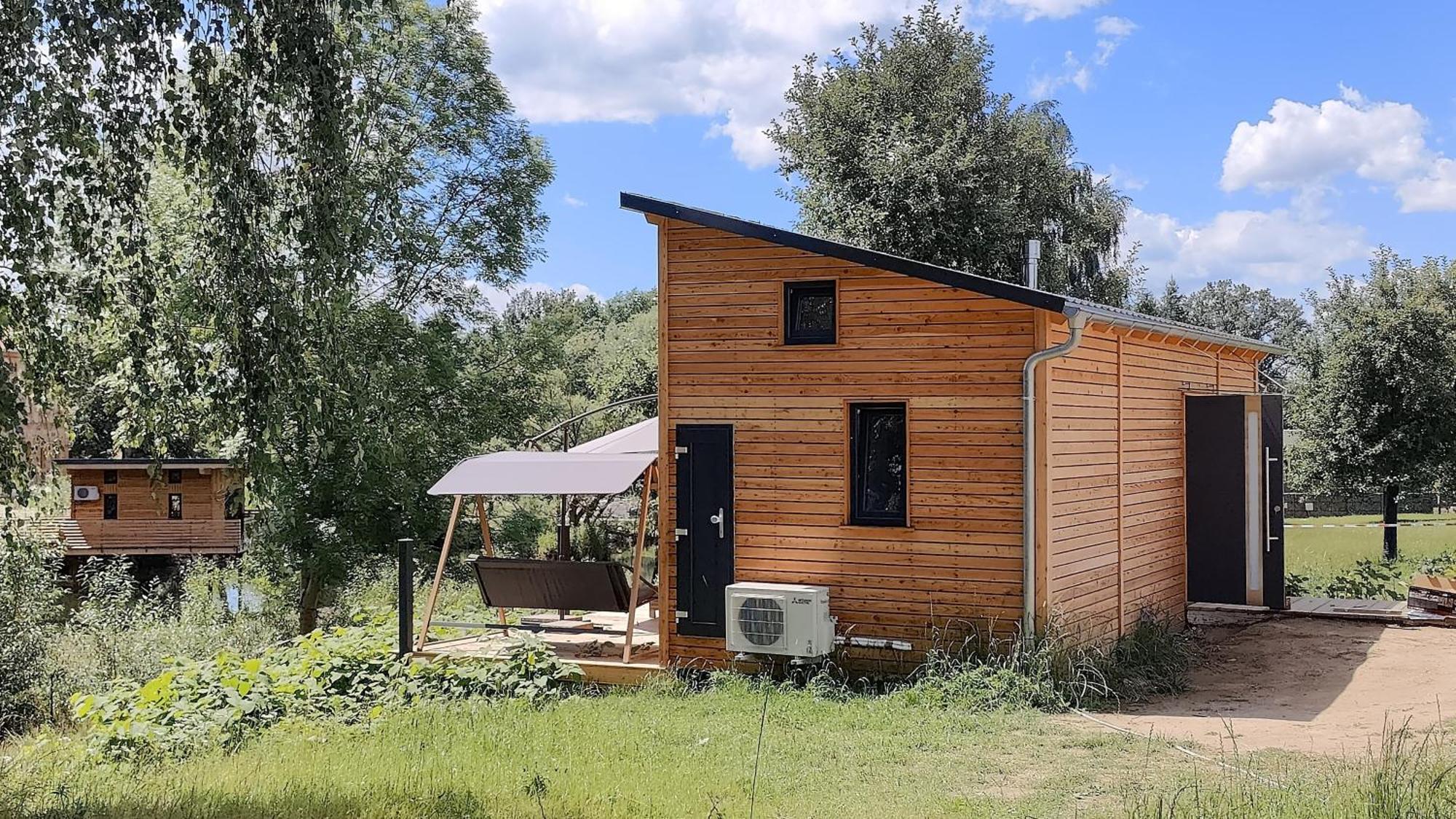 فيلا Tinyhousebeidresden 3 Fuer 2 - 7 Personen, Naehe Saechsische Schweiz, Dresden, Mit Badeteich Großharthau المظهر الخارجي الصورة